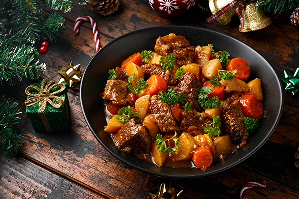 Traditional,Mushroom,Soup,,Made,From,Porcini,Mushrooms.,Christmas,Decoration.,Front