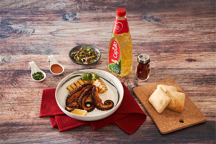 Receta Capullo Pulpo a la diabla